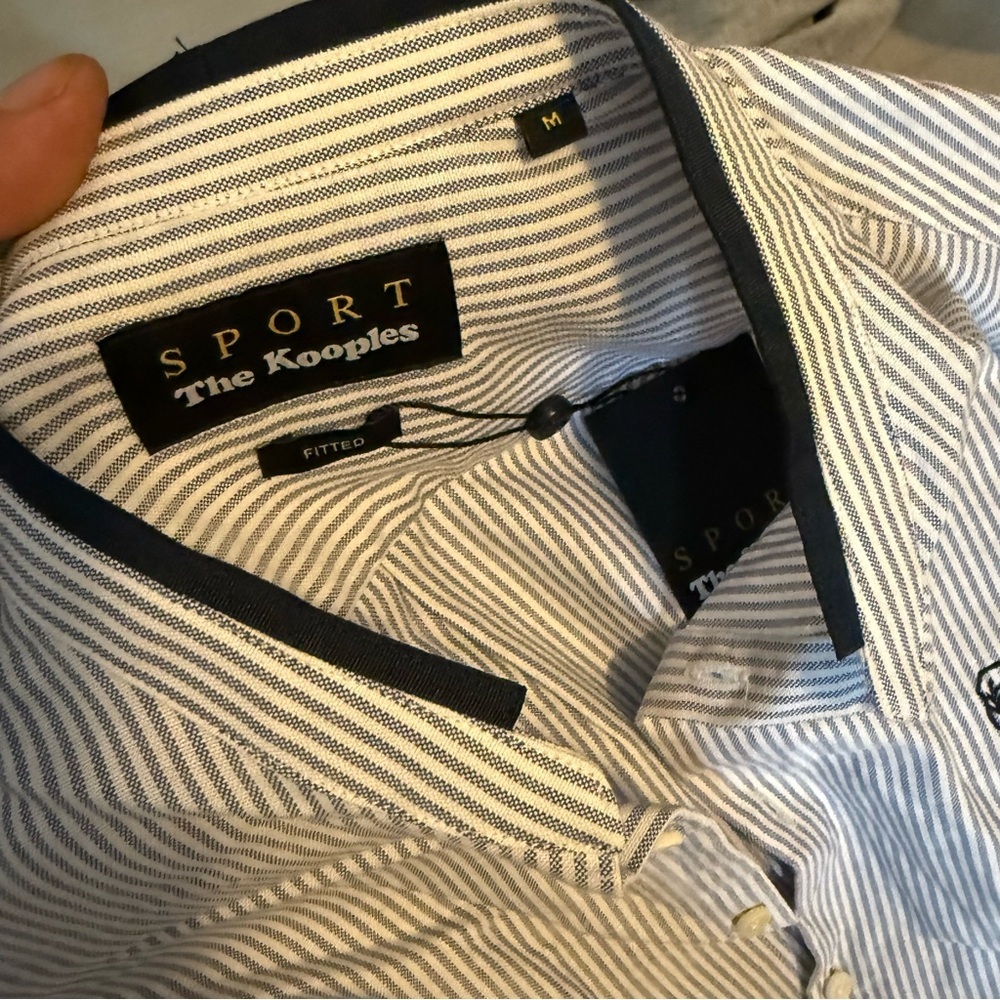 The Kooples Light Blue Striped Button Down Shirt - Picture 12 of 12